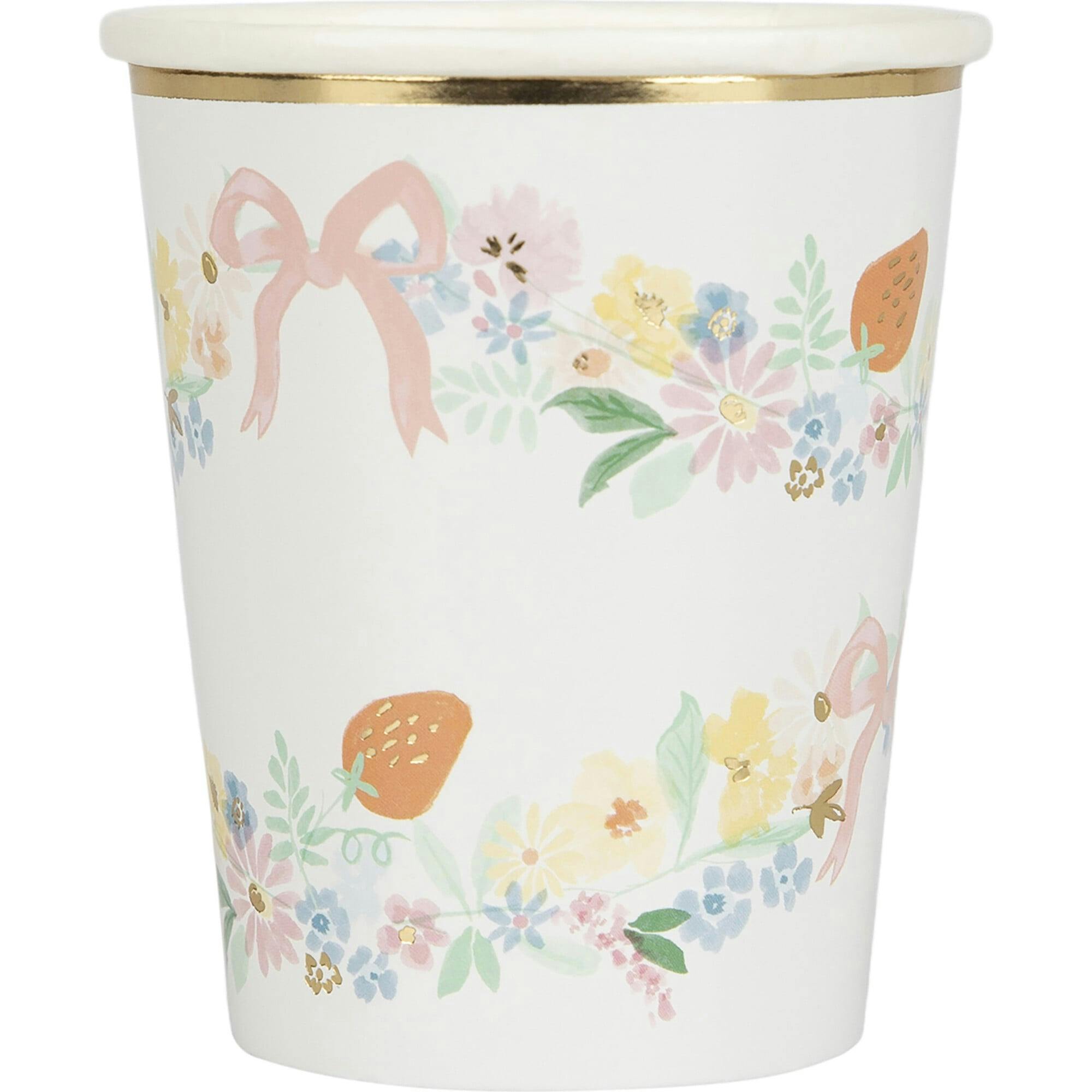 Elegant Floral Cups
