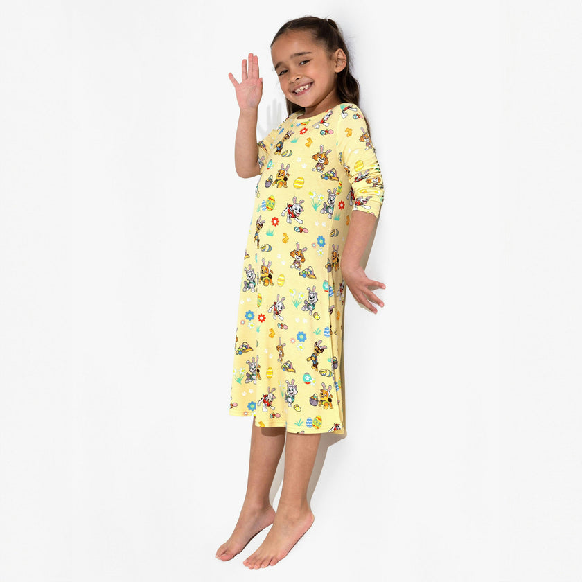 PAW Patrol: Bunny Fun Bamboo Girls' Long Sleeve Dress