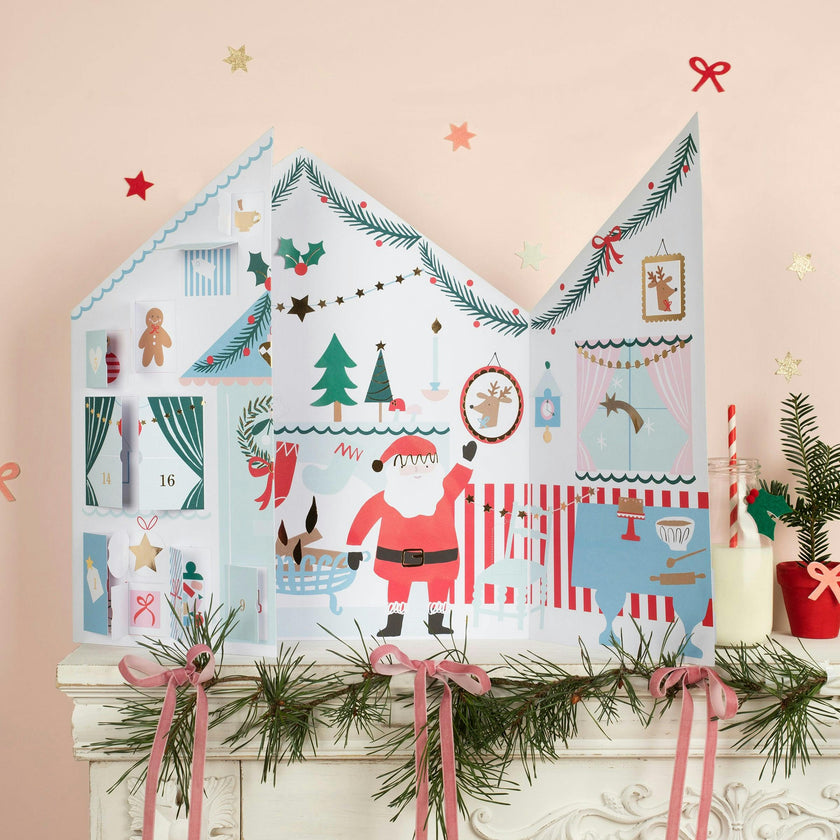 Santa'S Cabin Sticker Advent Calendar