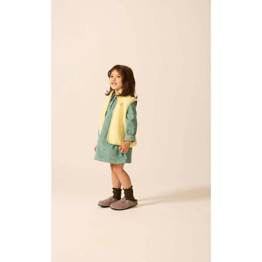 Polar Fleece Vest in Pale Yellow