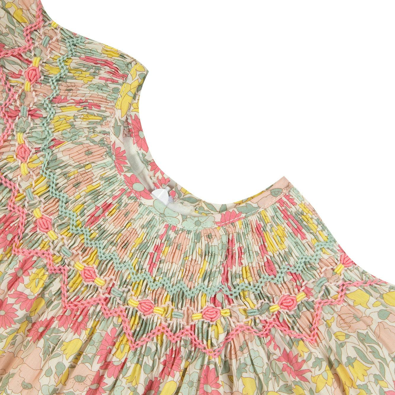 TARTINE ET CHOCOLAT Liberty Flutter Baby Dress - Citrus