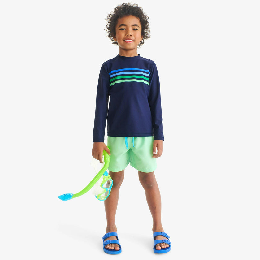 Clearance kids tonal banner long sleeve rash guard
