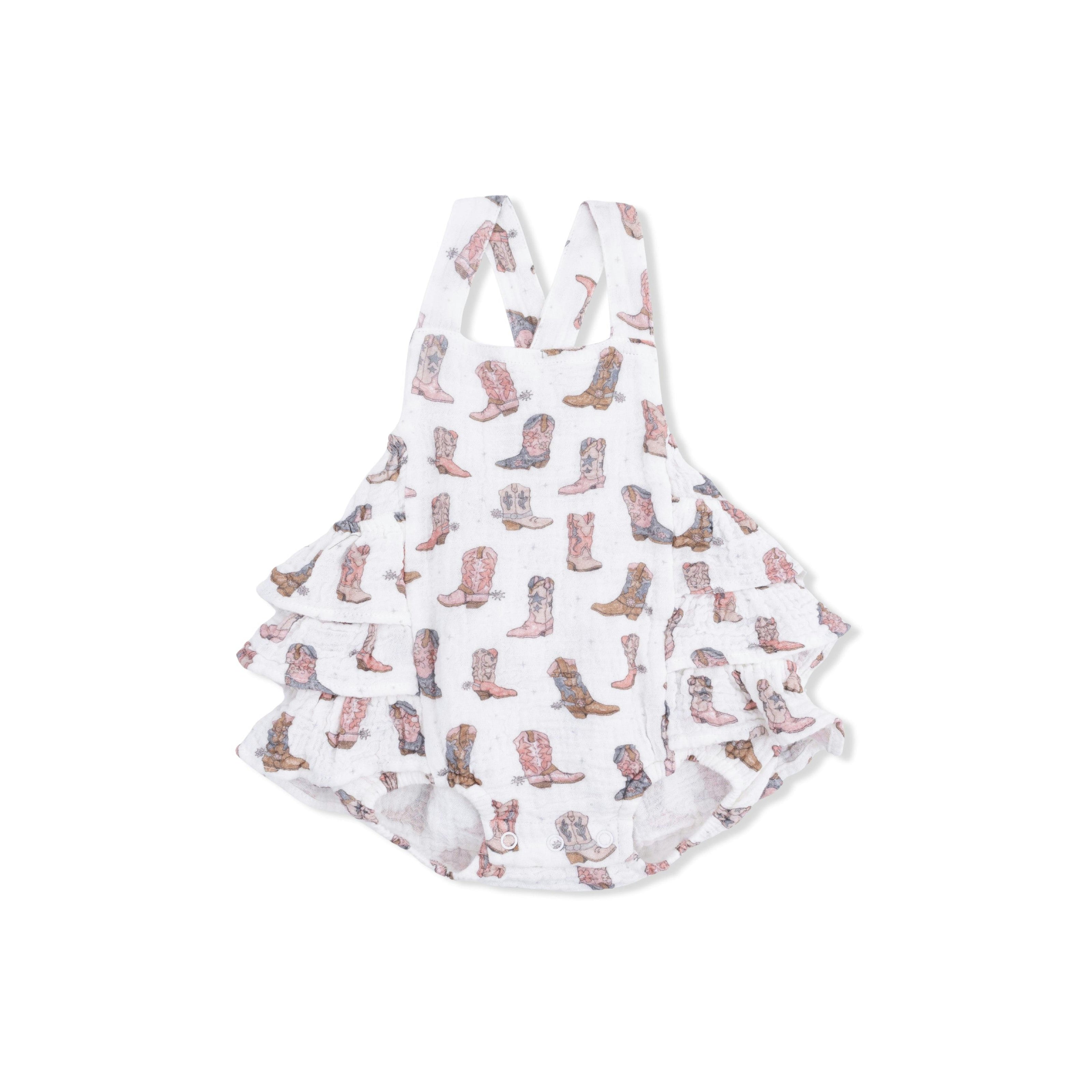 Cowgirl Boots - Ruffle Sunsuit
