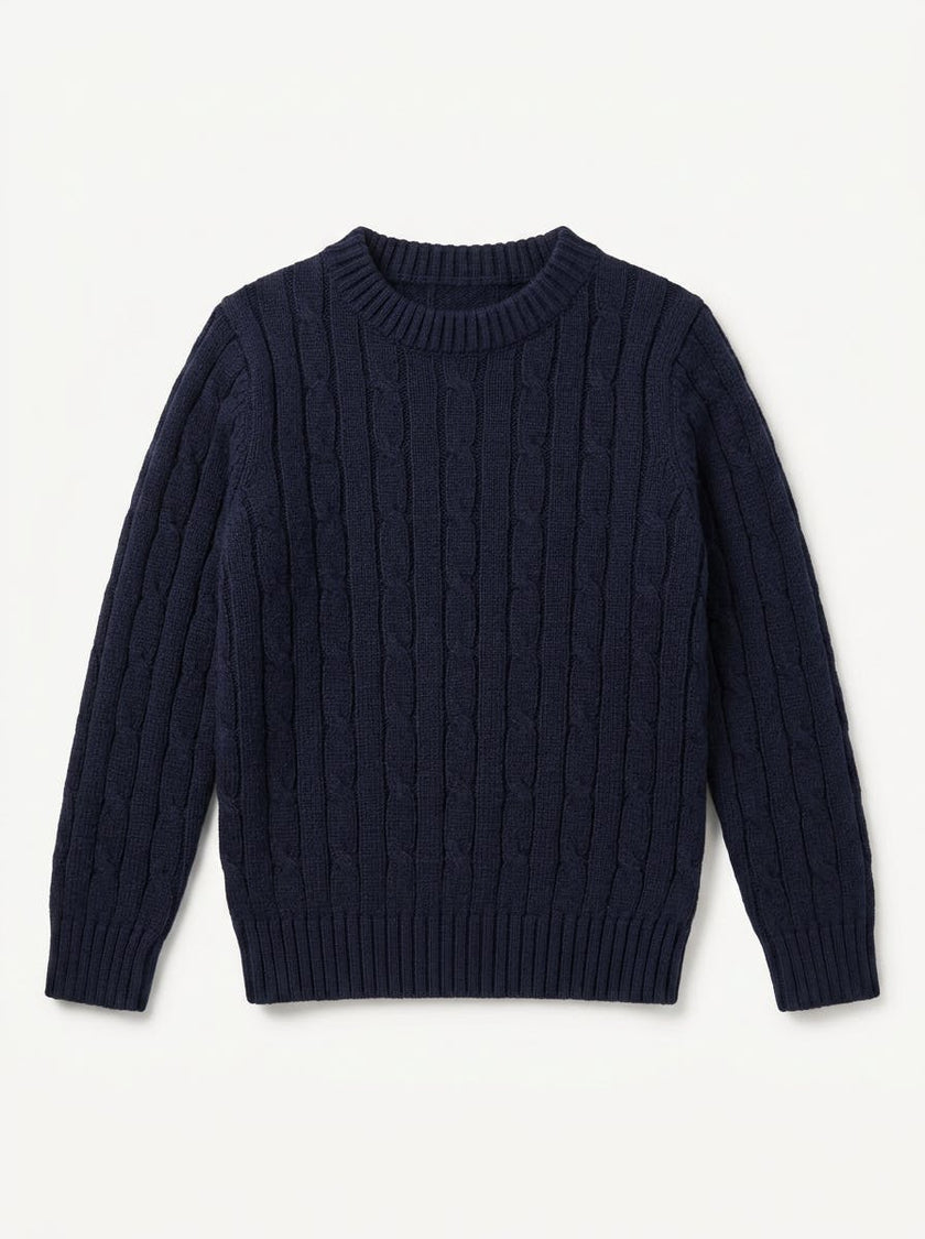 Basic Unisex Cable Sweater