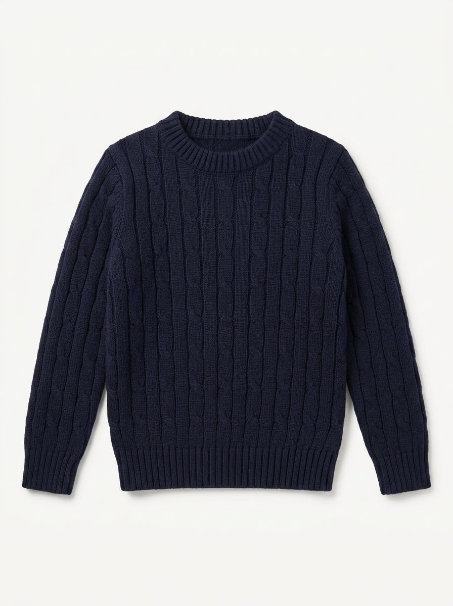 Basic Unisex Cable Sweater