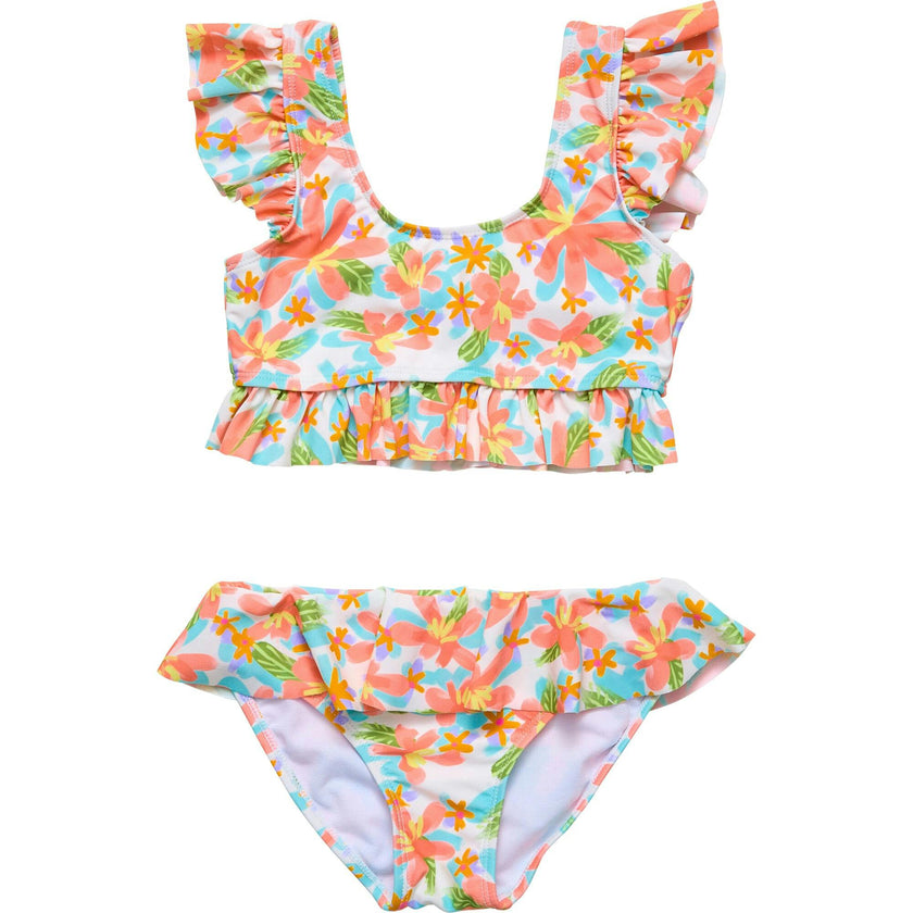 Hawaiian Luau Sustainable Frilled Crop Bikini