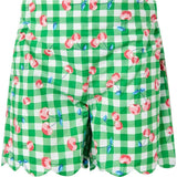 Cherry Check Scalloped Top and Short Set