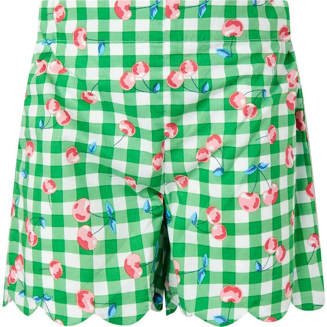Cherry Check Scalloped Top and Short Set