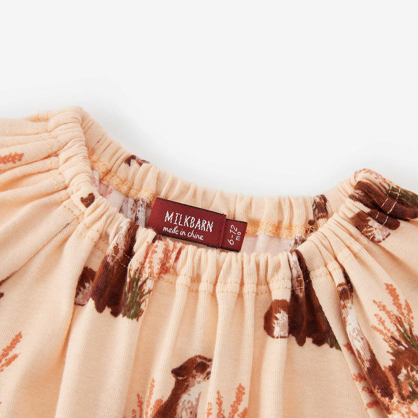 Floral Organic Cotton Dress & Bloomer Set