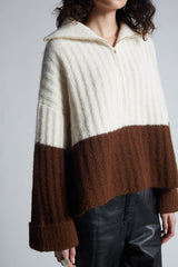 UMA COLOR-BLOCK PONCHO