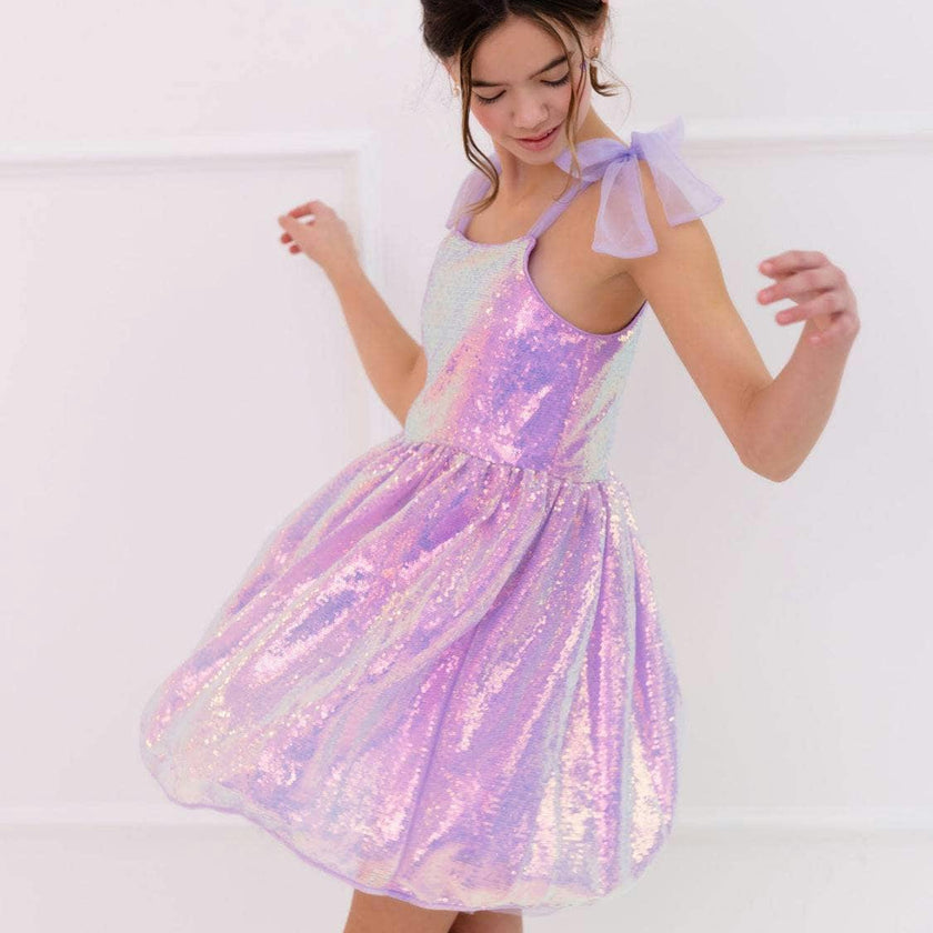 Lavender Sequin Tank Dress