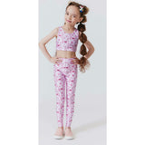 Girls Hi-Shine Scoop Neck Racer Back Sports Bra