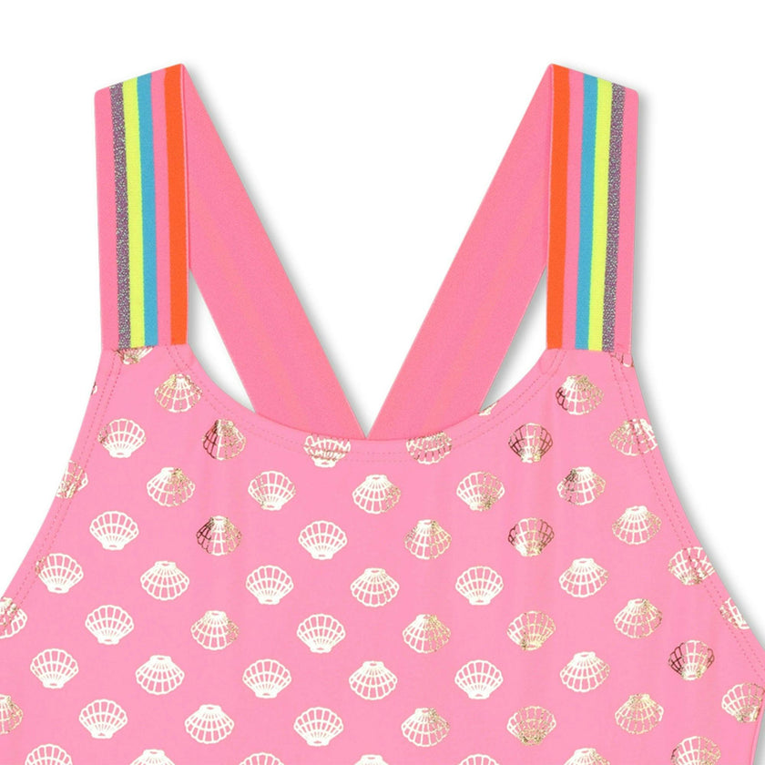 Pink Heart Print Swimsuit