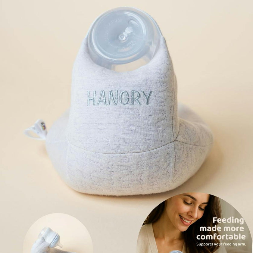Baby Bottle Pillow Holder for Parents - "Hangry"