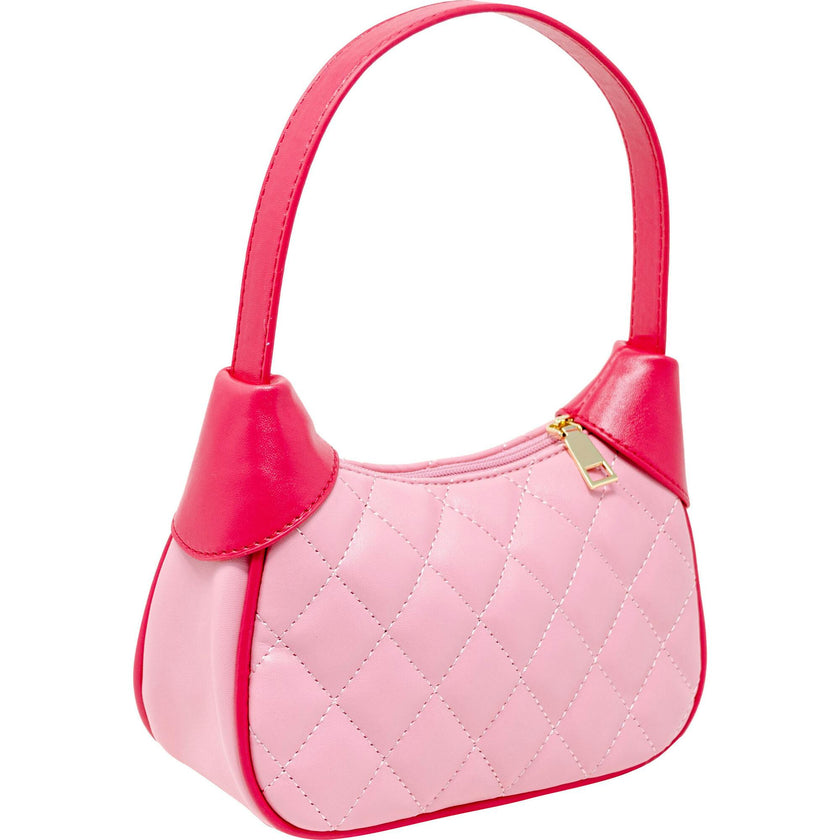 Quilted Zip Top Shoulder Bag