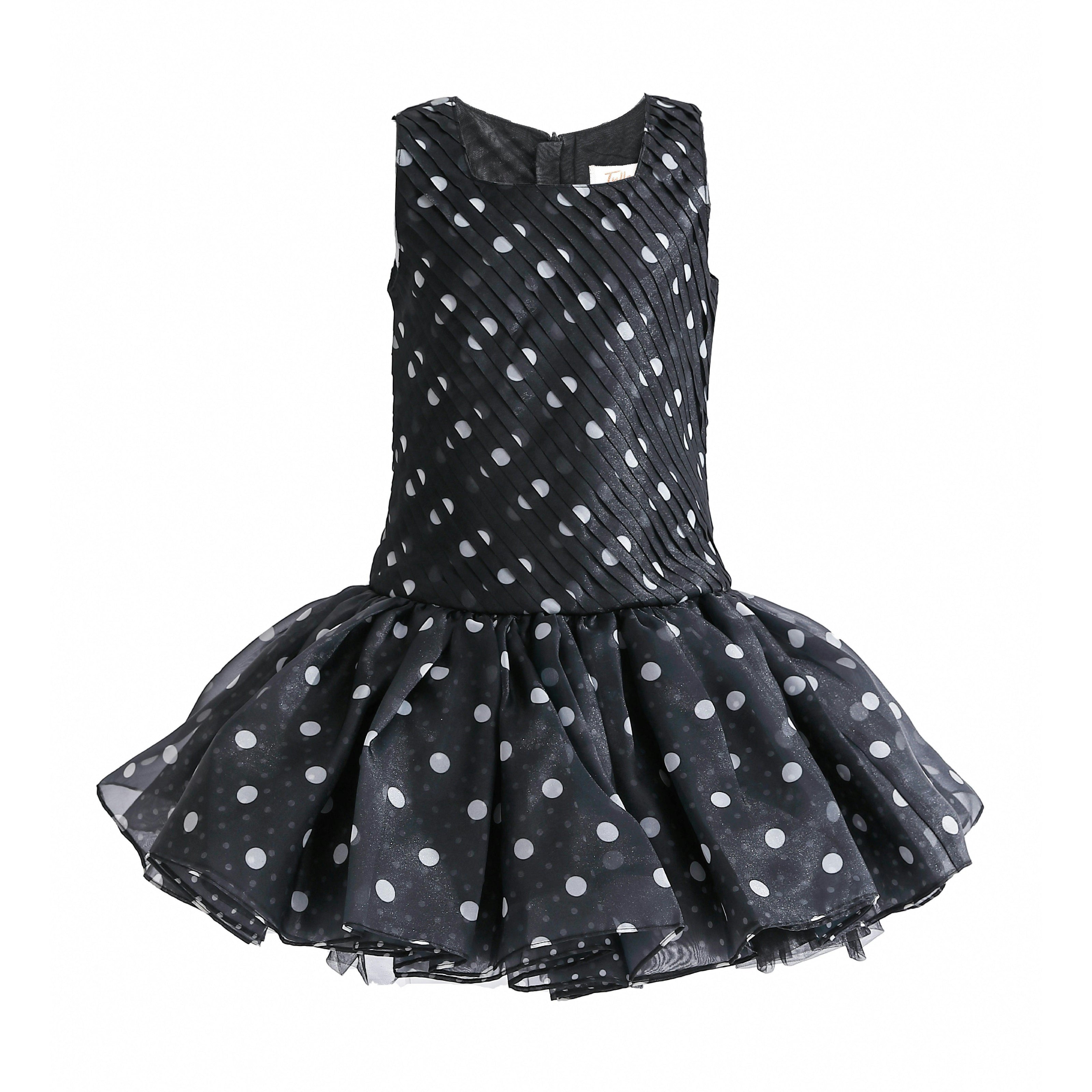 Black Calivra Polka Dot Dress