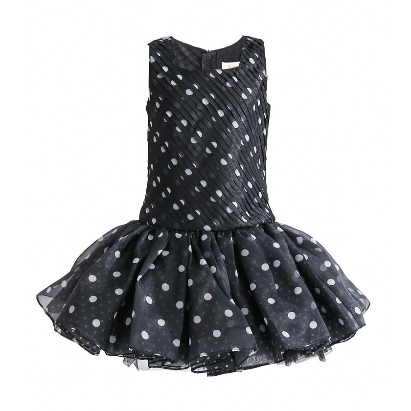 Black Calivra Polka Dot Dress