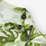 Island Leaf Cotton Stretch Ruffle One Piece