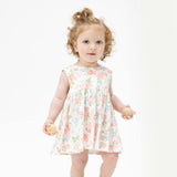 Cute Little Roses - Infant Dress with Bow and Bloomer