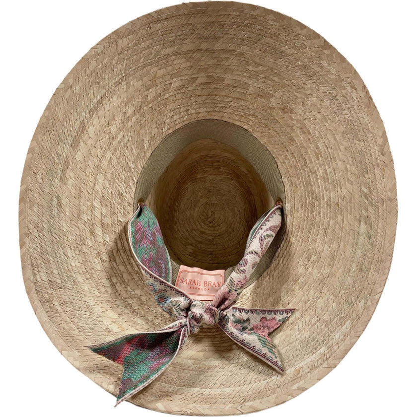 Women'S Wildflower Pop-Up Retro Garden Ribbon Sun Hat