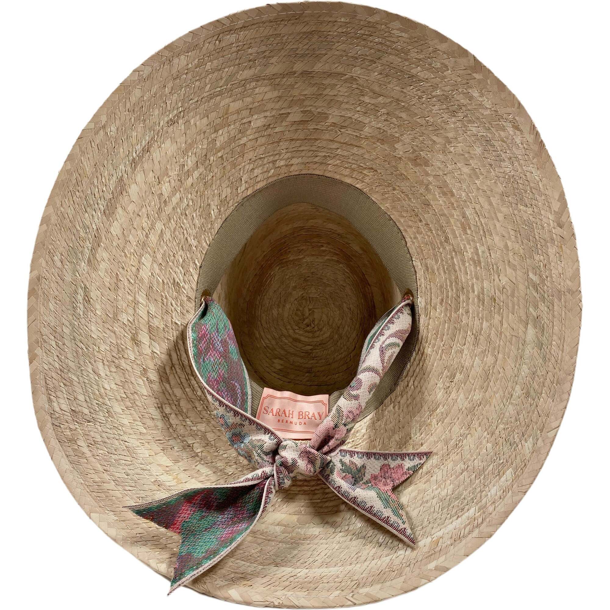 Women'S Wildflower Pop-Up Retro Garden Ribbon Sun Hat