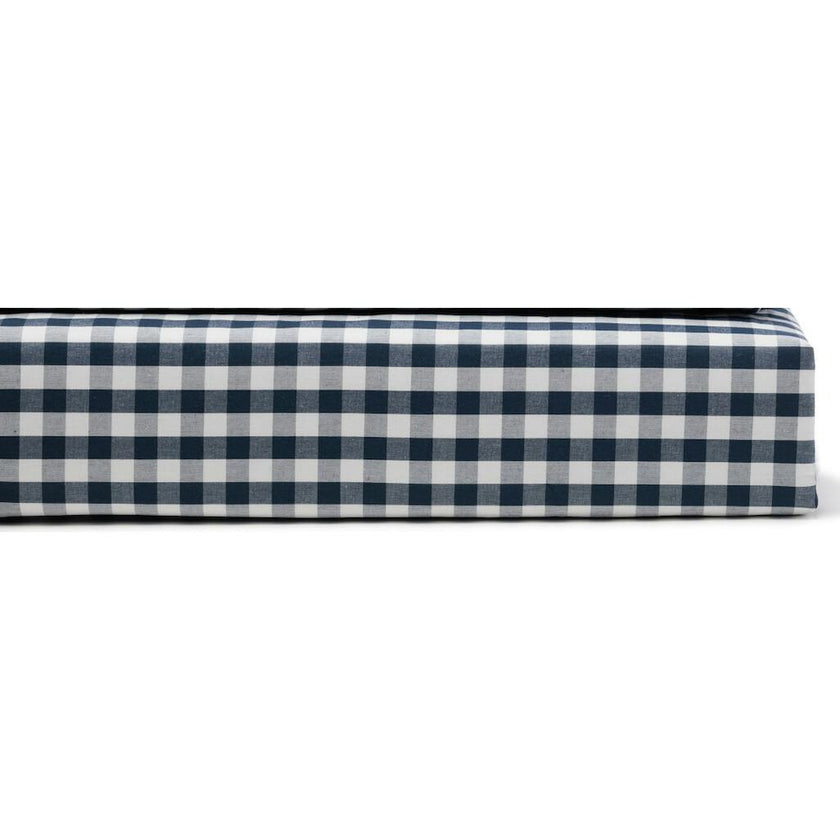 Luxe Premium Percale Bed Sheets in Navy Gingham