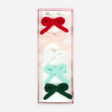 Knitted Bow Hair Clips