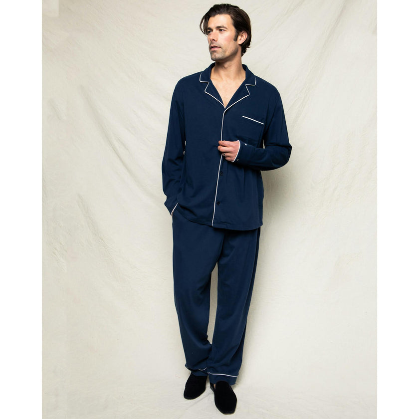 Men's Pima Pajama Set in Navy