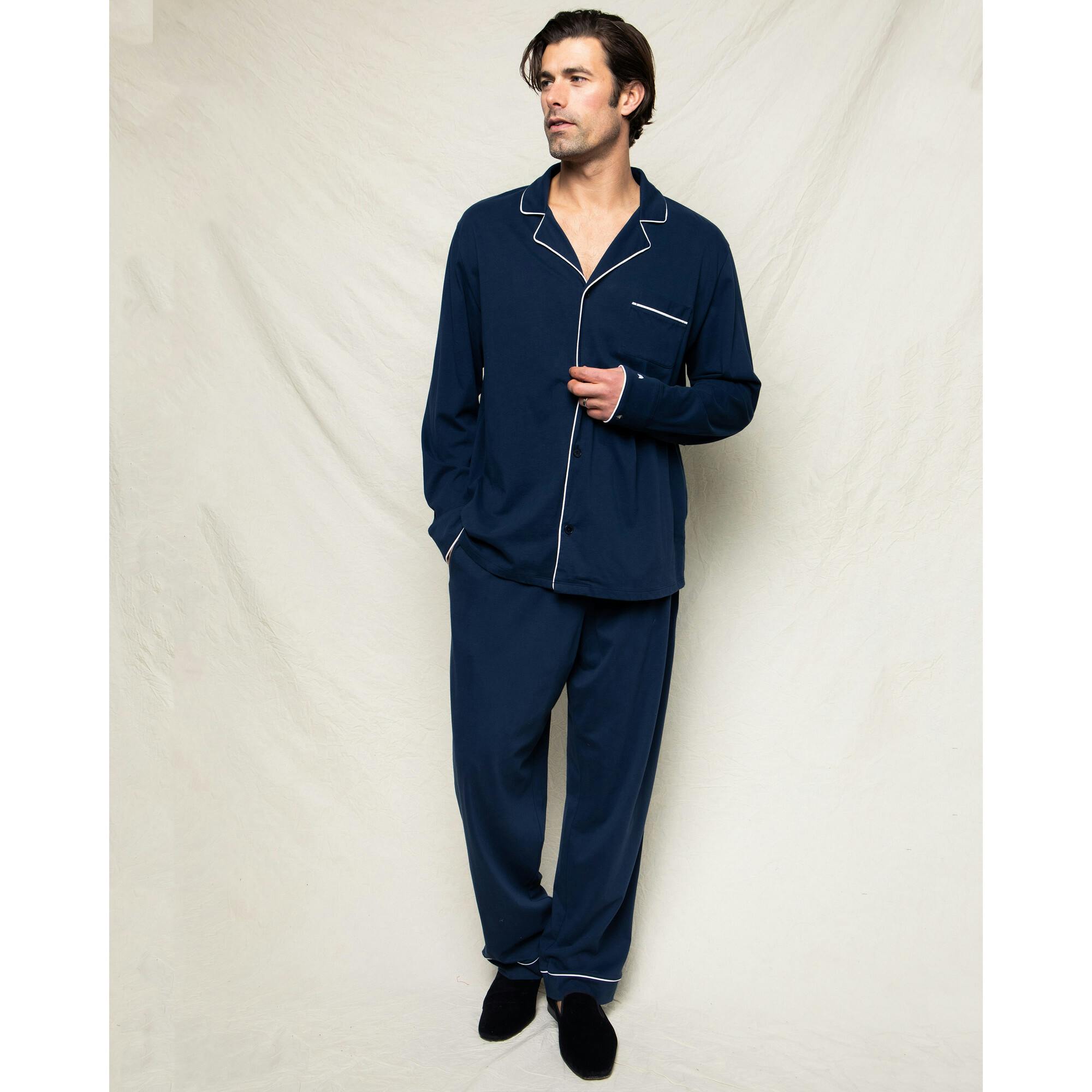 Men's Pima Pajama Set in Black