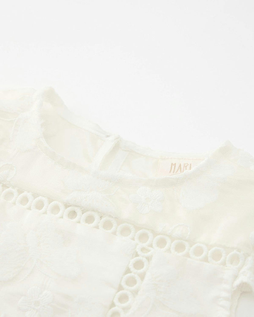 Alisha Frill Embroidered Mini Dress (Baby)