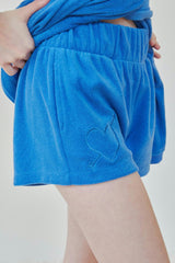Sammie Camp Blue With Heart & Arrow Terry Shorts