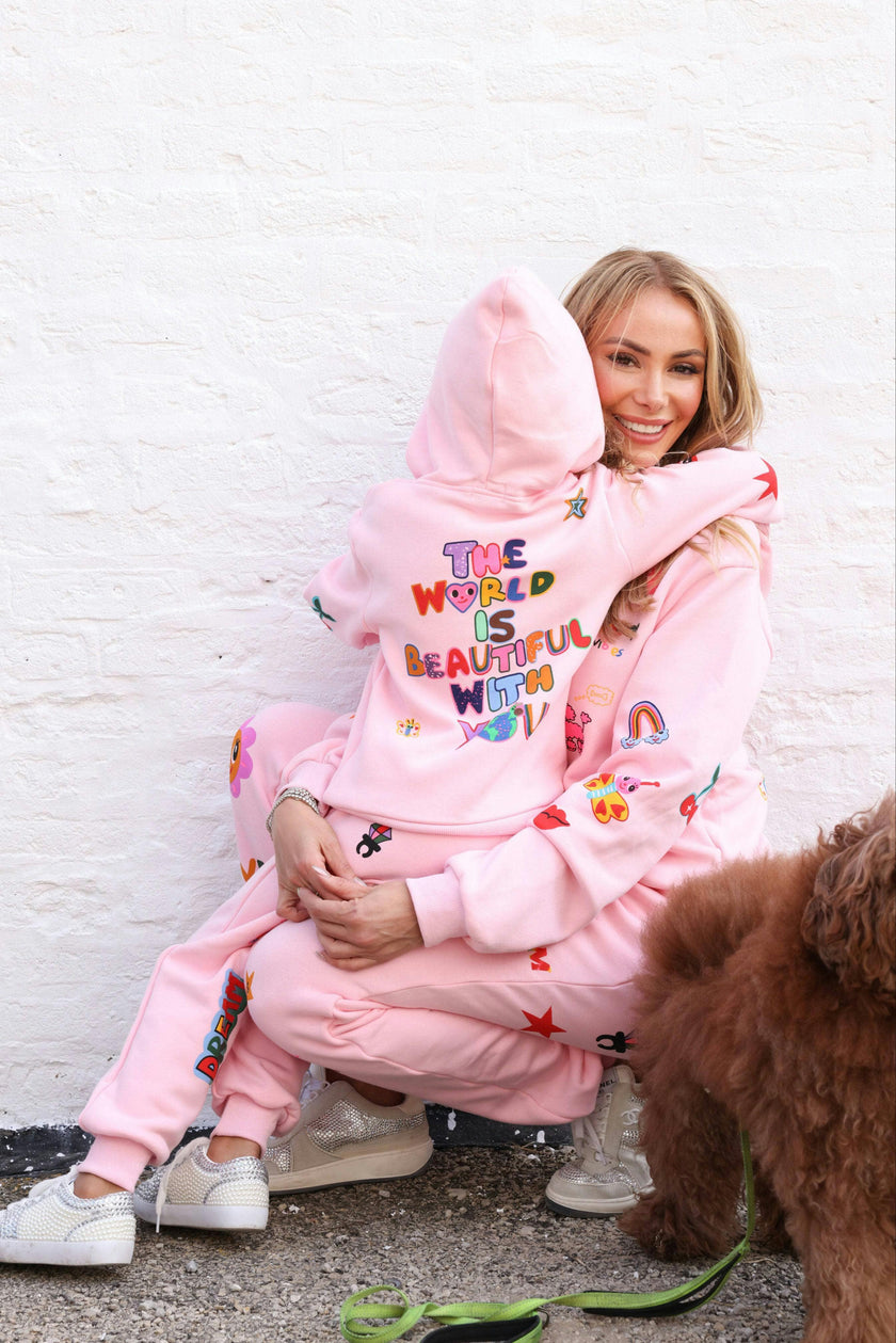 Women's Doodle Art Set Pink Pink