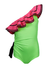 Pari Ruffle One Shoulder One-Piece Swimsuit