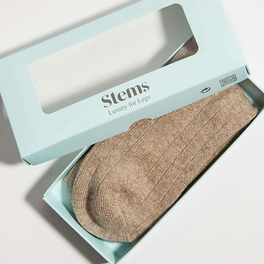 Women's Lux Wool Cashmere Crew Socks Gift Box