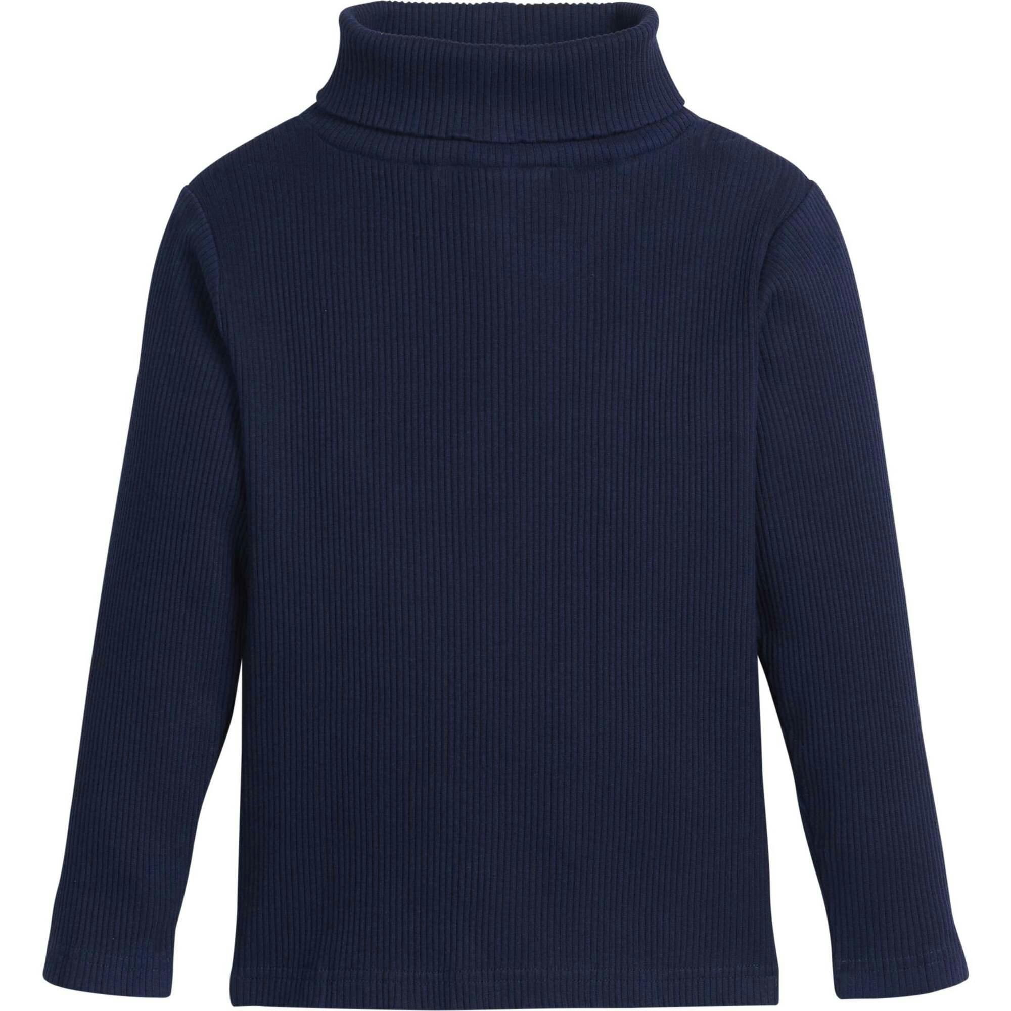 Stretchy Ribbed Long Sleeve Turtleneck Sweatshirt