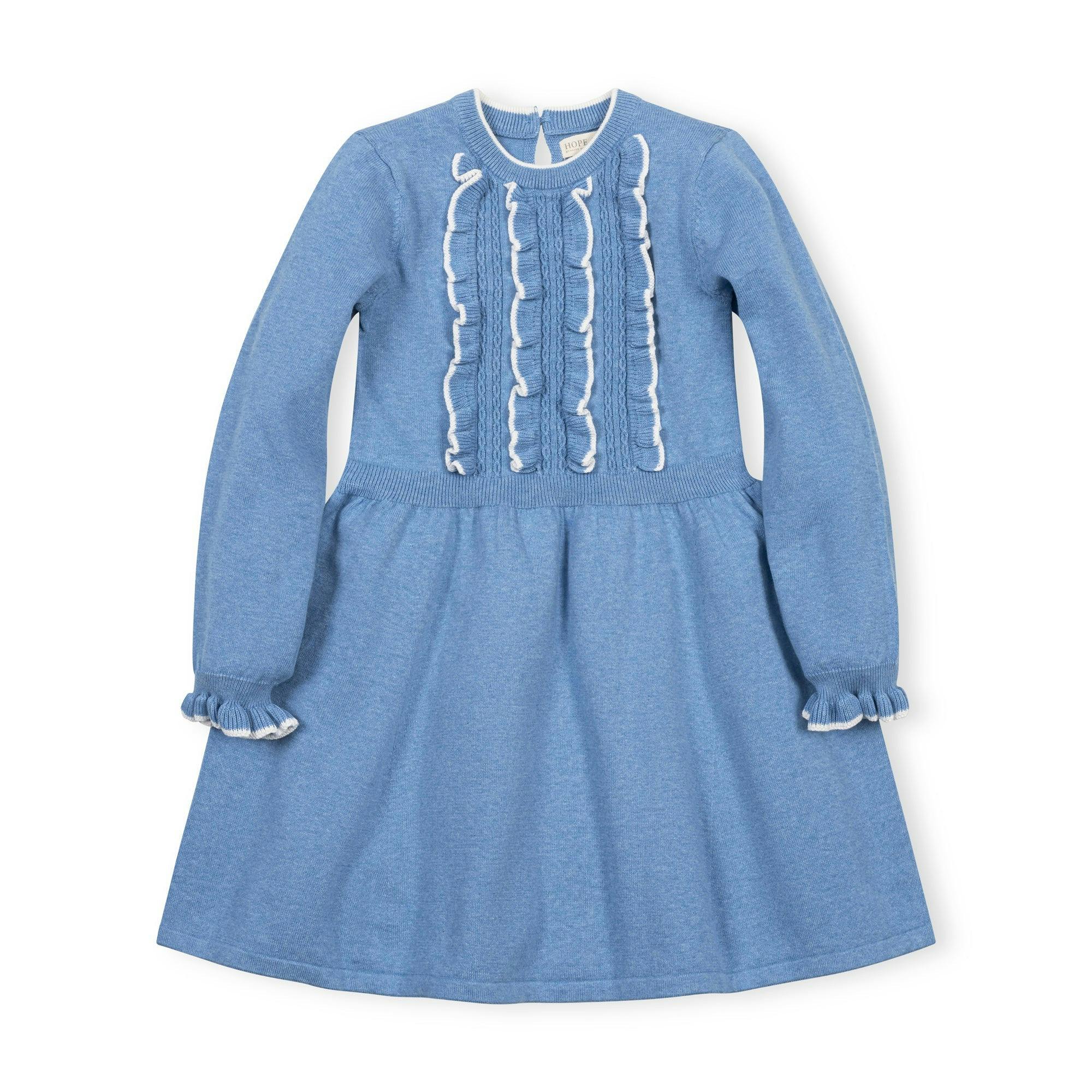 Organic Ruffle Bodice Sweater Dress