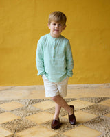 Victor Shirt Mint Stripe
