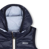 Pale Blue Reversible Hooded Vest
