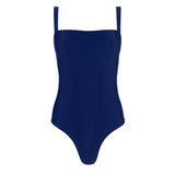 Women's Navy Low Back Simple One Piece