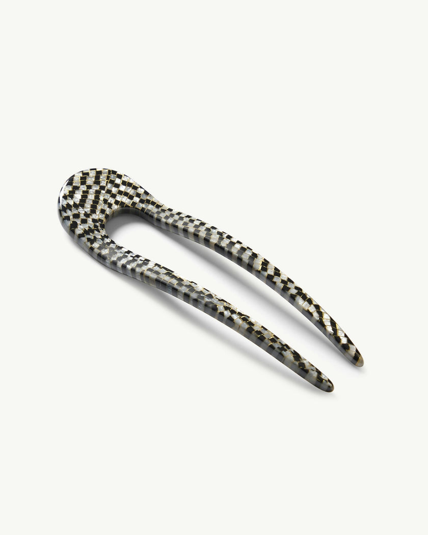 French Hair Pin in Perle Noir