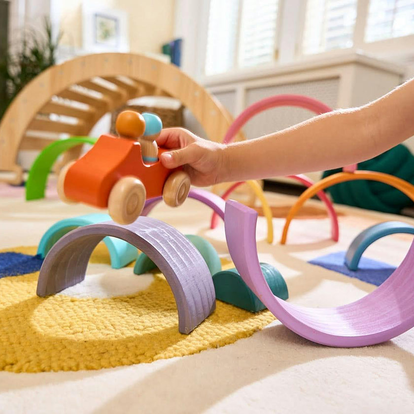 Avenlur Wooden Rainbow Stacker Blocks
