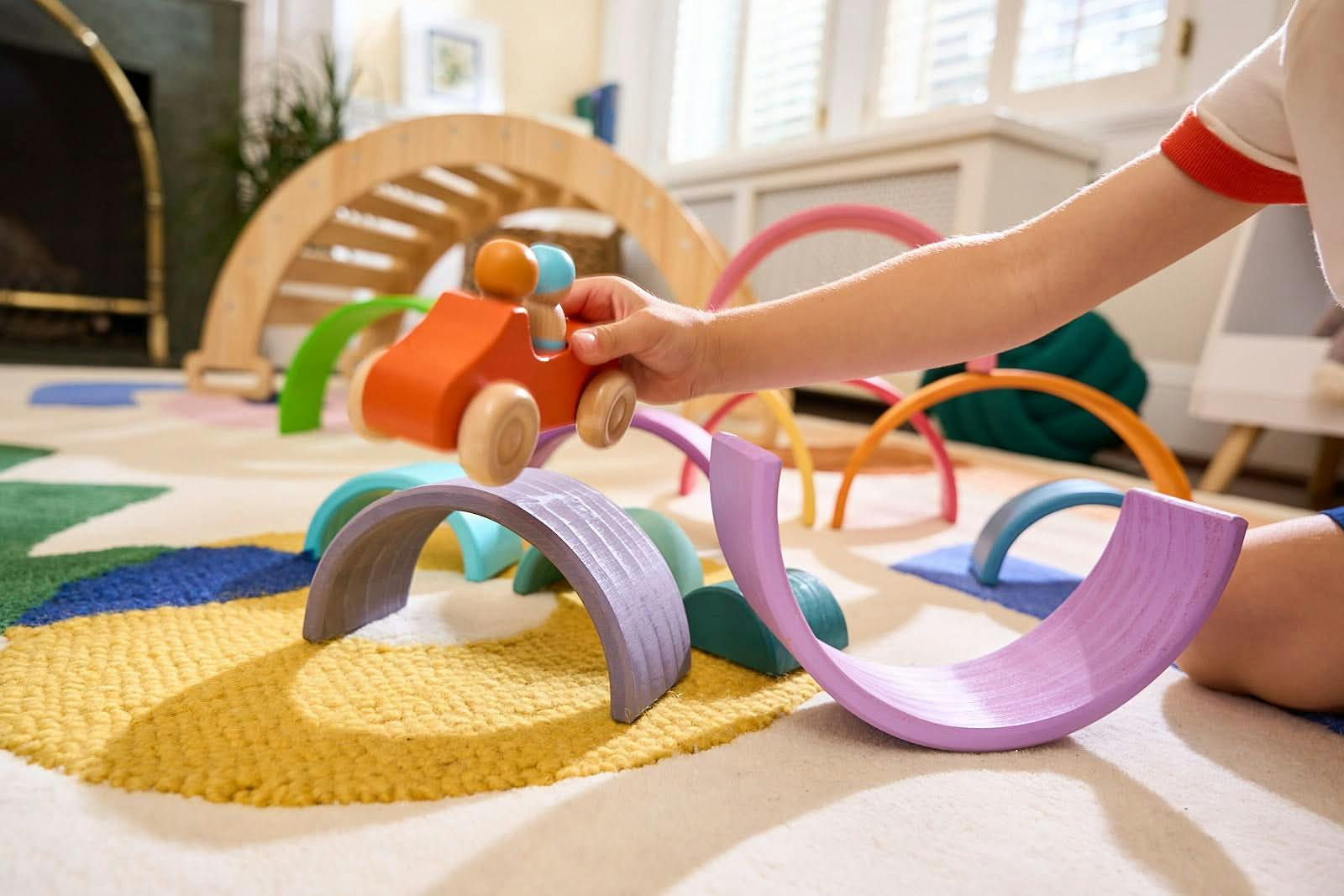 Avenlur Wooden Rainbow Stacker Blocks