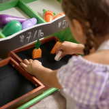 Teamson Kids Vermont Farmers Market Stand with Interactive Accessories & Vegetables