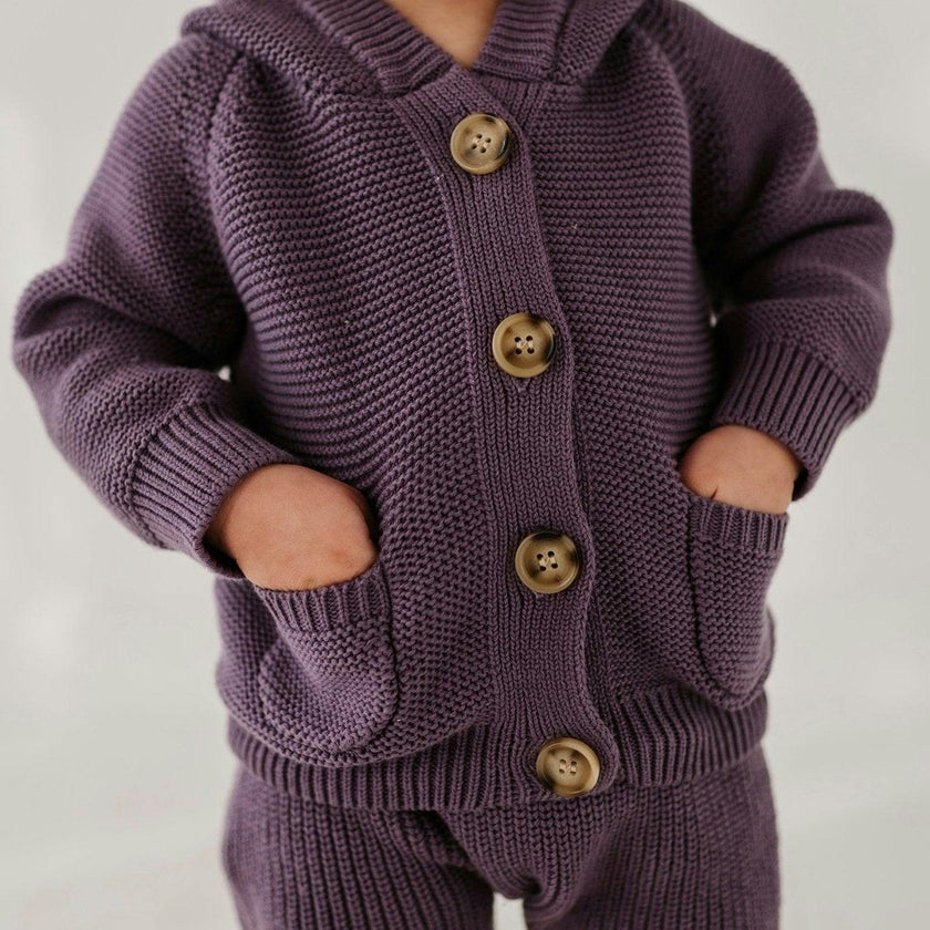 Knit Hoodie Misty Rose