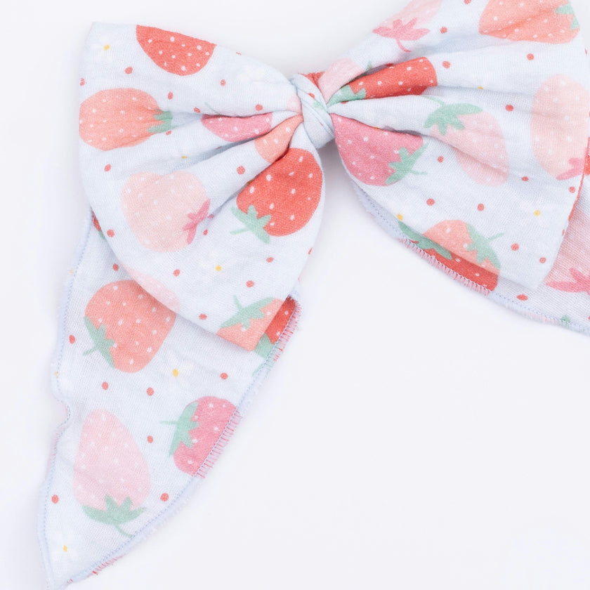 Strawberry Bliss - Jill Dress with Bloomer & Large Bow