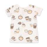 Love You A Latte - Short Sleeve Loungewear Set