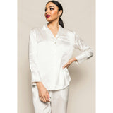 Women's Silk Pajama Set in White