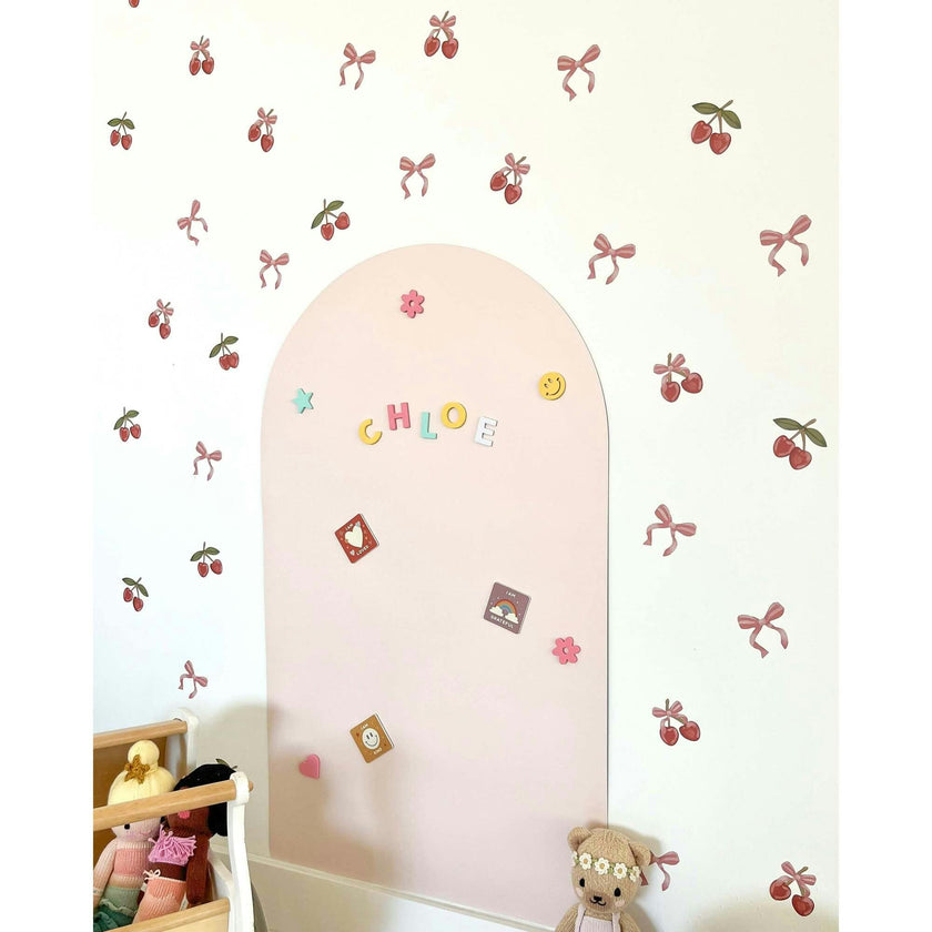 Peel & Stick Fabric Wall Stickers - Cherries & Bows