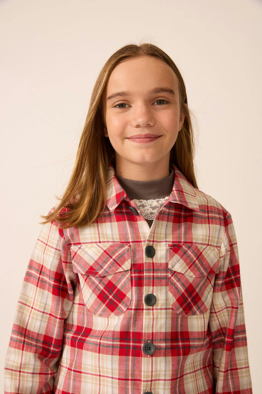 Flannel Shirt in Jazzberry Plaid