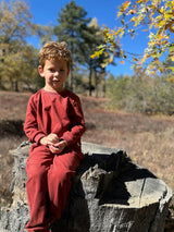 TARQUIN pique sweatshirt burgundy